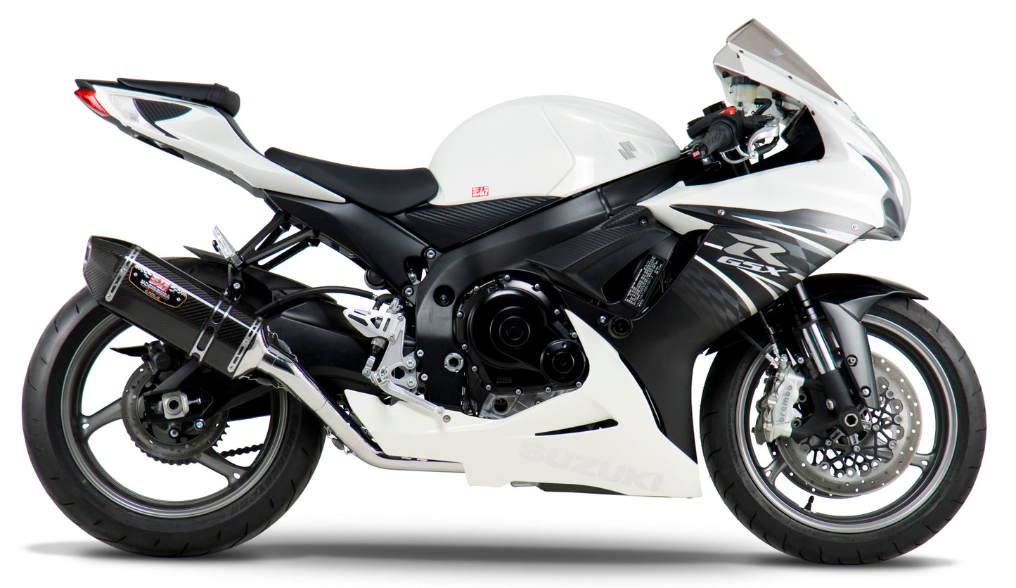 YOSHIMURA Yoshimura Exhaust Race R 77 full system with stainless steel and carbon fiber components, visible in the image.