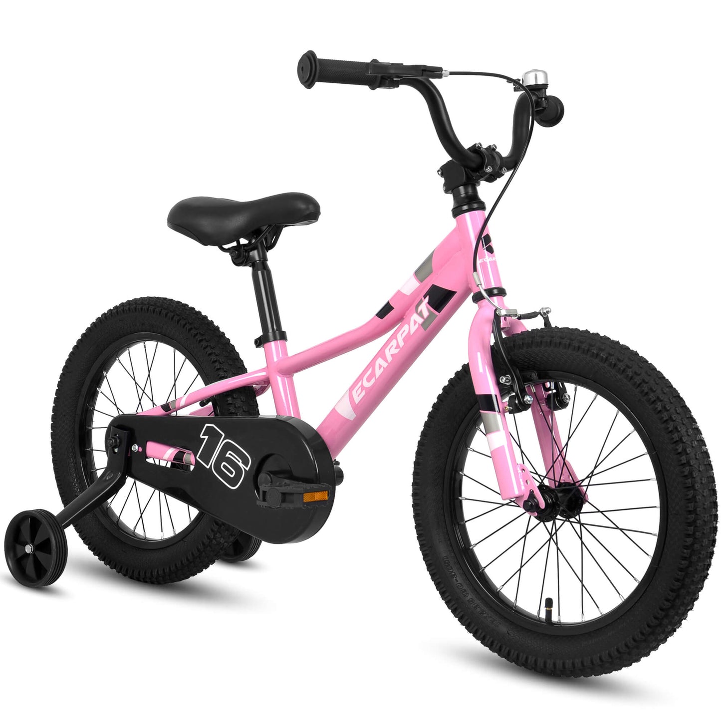 Hycline Ecarpat 16-inch kids' bicycle with a sturdy frame and colorful design, suitable for young children learning to ride.