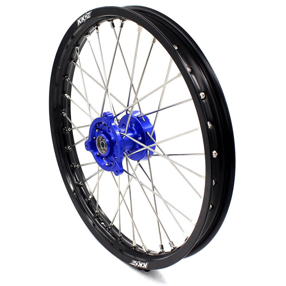 KKE 19 & 16 Spoked Kid's Wheels Rims Set for Kawasaki KX80 KX85 Blue - Howling Moto