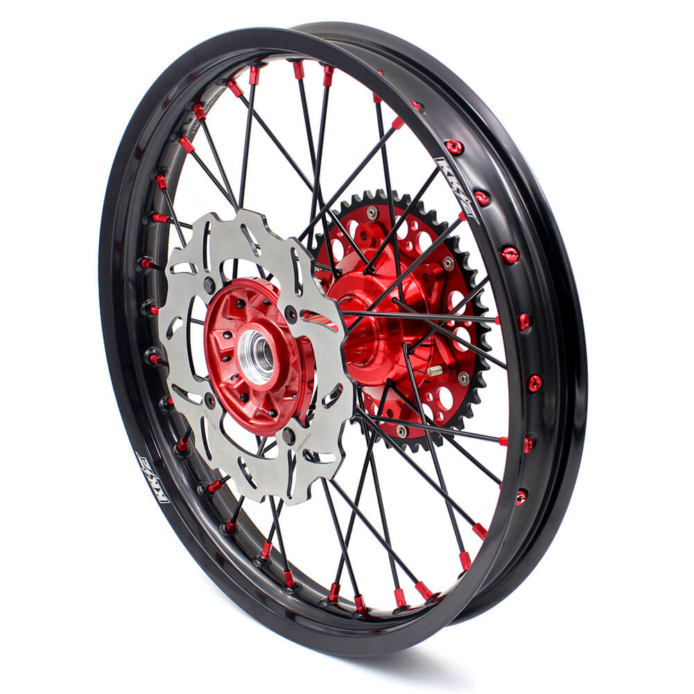 KKE 21 & 19 Cast Wheels for HONDA CR125R 96-97 CR250R 1996 CR500R 96-01 Black Spoke Disc - Howling Moto