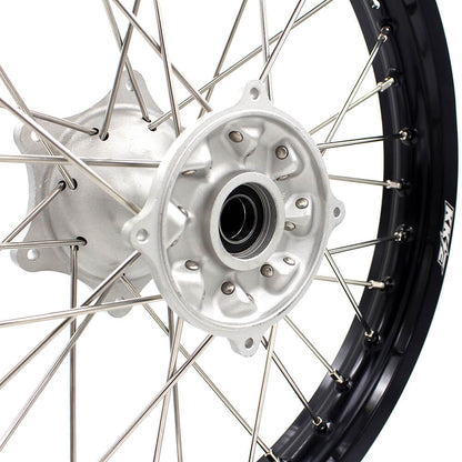 KKE 21" 19" MX Casting Alloy Wheels For HONDA CRF250R CRF450R CR125R CR250R 2002-2013 Silver&Black
