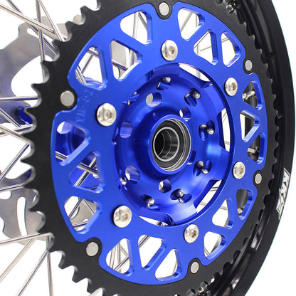 KKE 21 & 18 Enduro Wheels for YAMAHA WR250F 2001-2016 WR450F 2003-2015 Blue&Black 250mm Disc - Howling Moto
