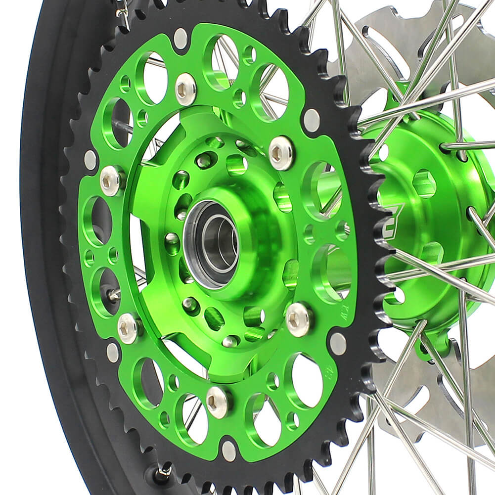 KKE 21/18 Enduro or 21/19 MX Wheels for Kawasaki KX125 KX250 2003-2005 Disc - Howling Moto