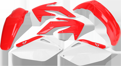 A black Acerbis standard replacement body kit for motorcycles, showing the assembled body parts with a smooth finish.