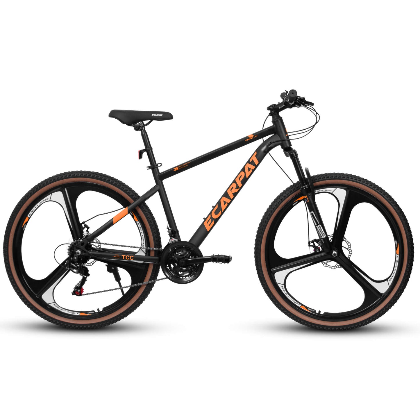 Hycline Ecarpat Cirge MTB bicycle with 27.5-inch wheels, featuring a sturdy frame and mountain bike tires for off-road riding.
