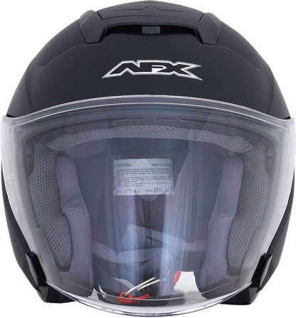 Bill's Exhausts AFX FX-60 helmet in matte black, 2XL size, with sleek aerodynamic design and secure strap.