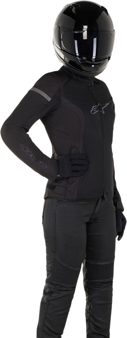Alpinestars Stella T-Kira v2 Air motorcycle jacket in black and gray, 2XL, with protective padding and stylish design.
