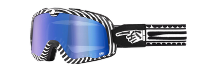 100% Barstow Goggles - Death Spray - Blue Mirror 50000-00002 - Howling Moto