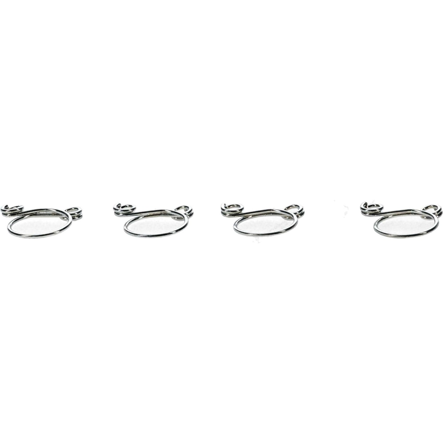 All Balls Hose Clamp Refill Kit with four durable clamps for automotive and machinery applications, shown in the image.