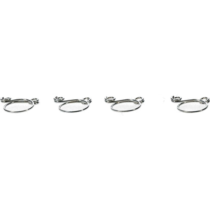 All Balls Hose Clamp Refill Kit with four durable clamps for automotive and machinery applications, shown in the image.