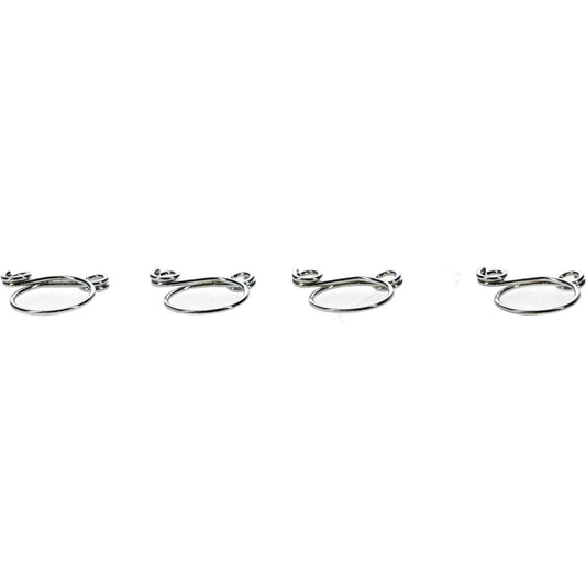 All Balls Hose Clamp Refill Kit with four durable clamps for automotive and machinery applications, shown in the image.