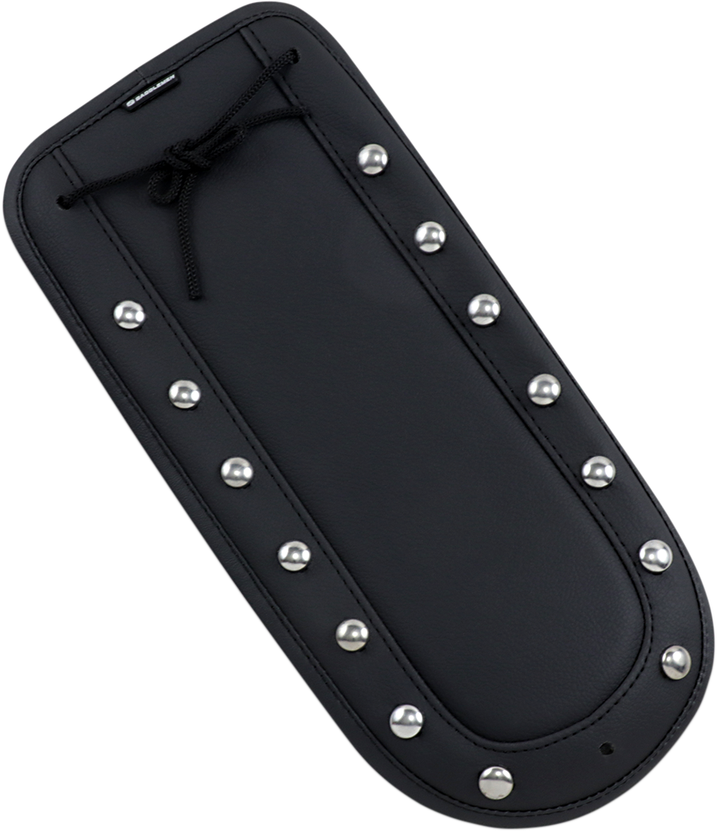 Bill's Exhausts Saddlemens Fender Chap with studded design, matching solo seat for motorcycle customization.