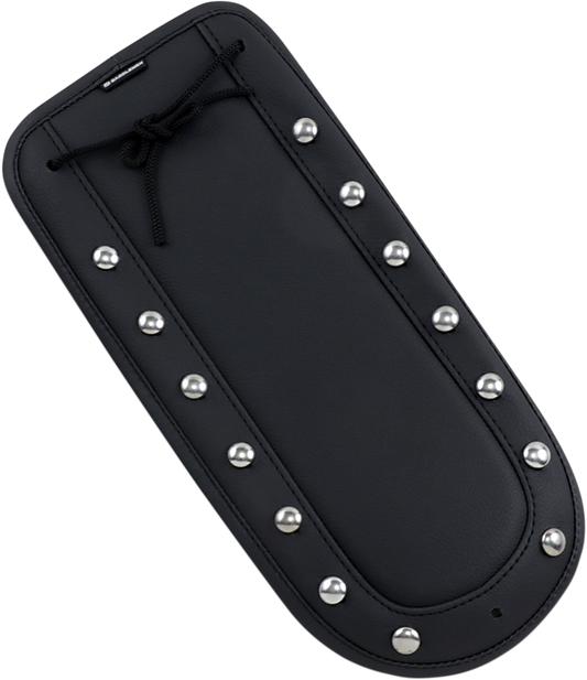 Bill's Exhausts Saddlemens Fender Chap with studded design, matching solo seat for motorcycle customization.