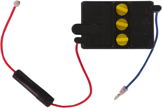 Parts Unlimited 6N22A conventional motorcycle battery providing reliable power, with visible terminals and compact design.