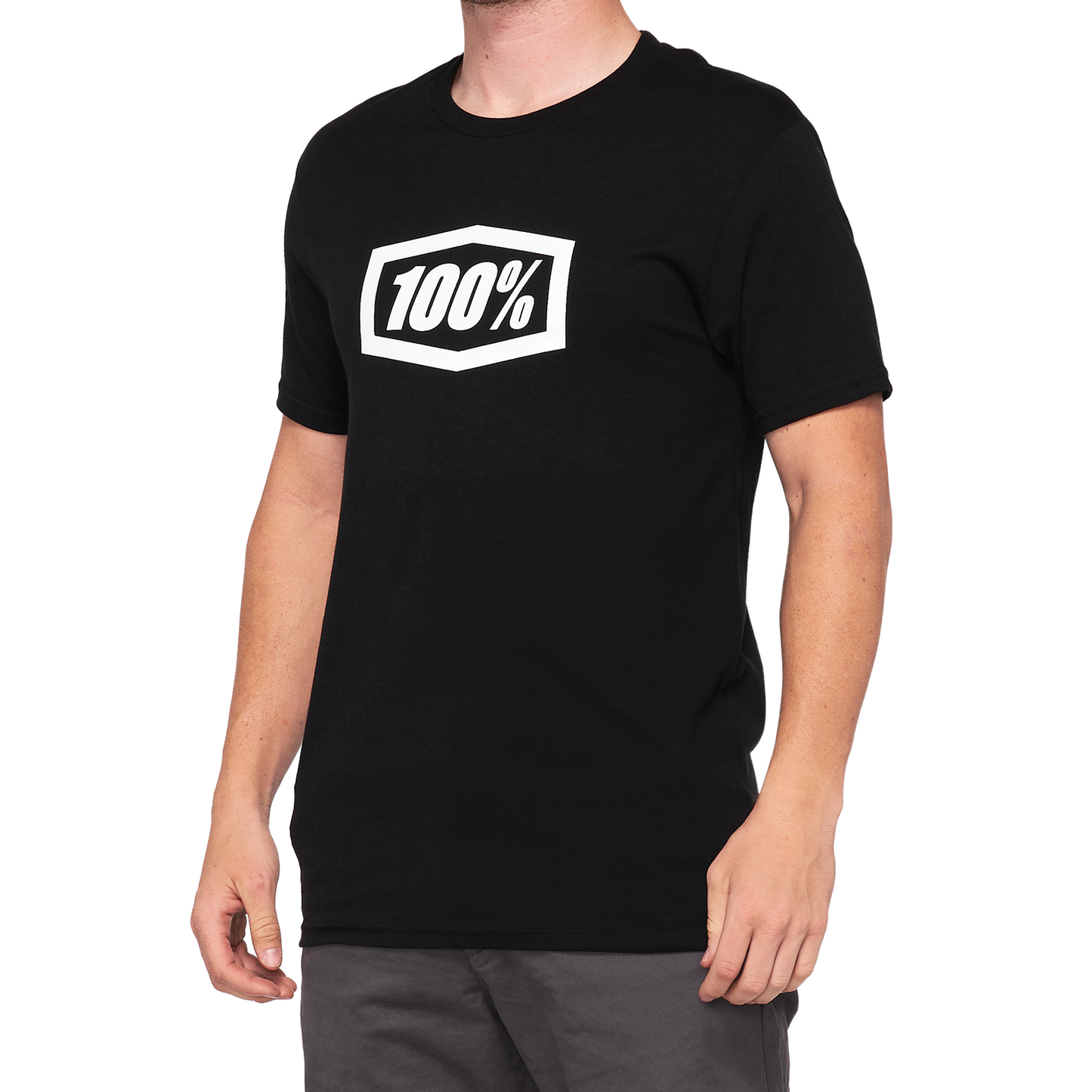 100% Icon T-Shirt - Black - Large 20000-00022 - Howling Moto