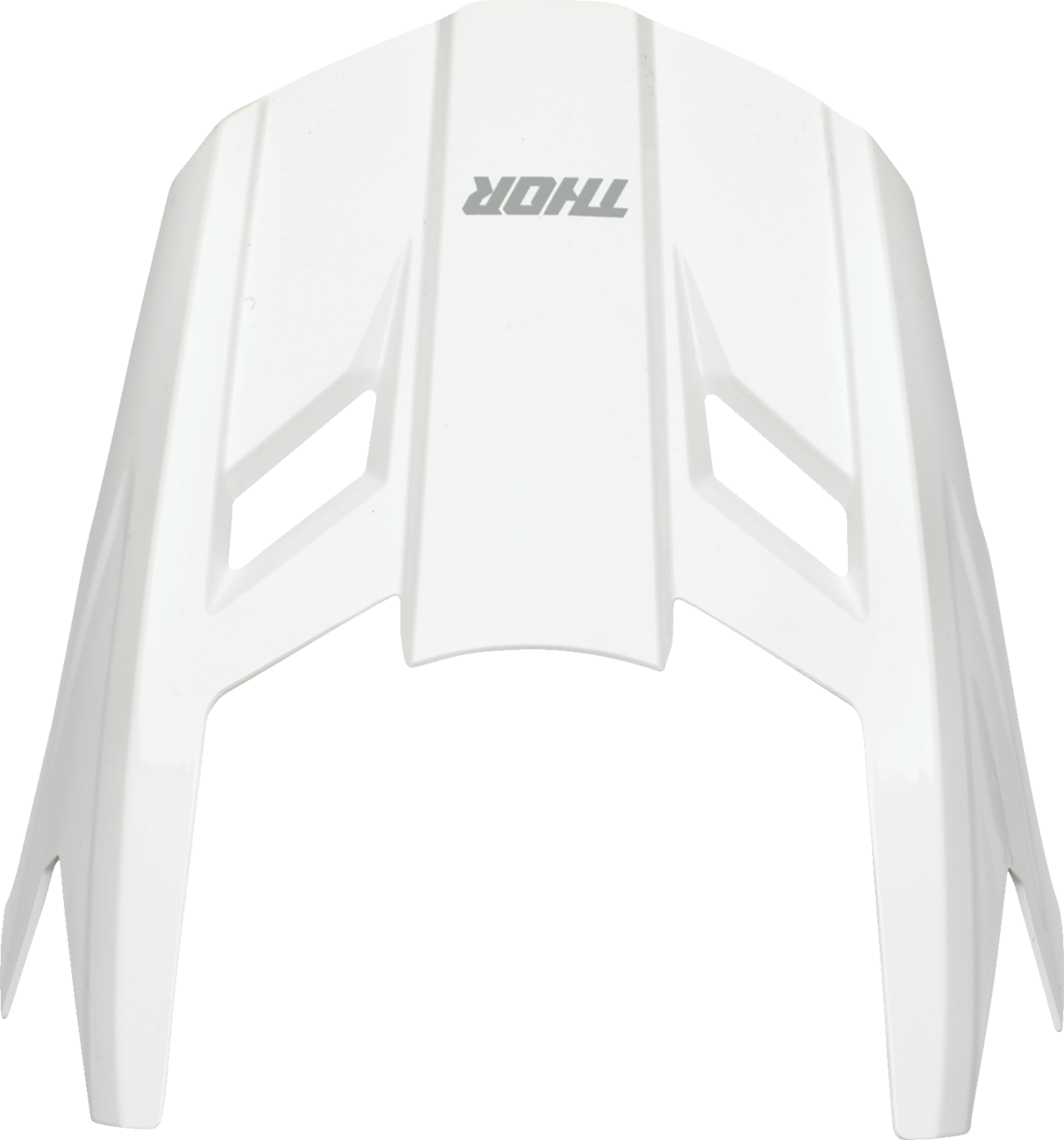 White THOR Youth Fleet Visor Kit with adjustable strap and ventilation holes, designed for ATV and motocross helmets.
