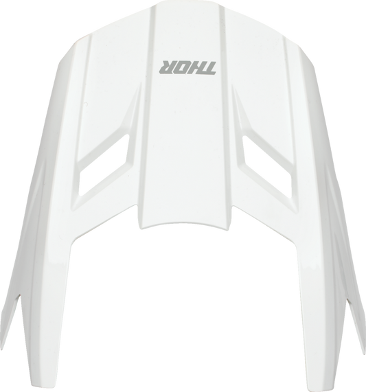 White THOR Youth Fleet Visor Kit with adjustable strap and ventilation holes, designed for ATV and motocross helmets.