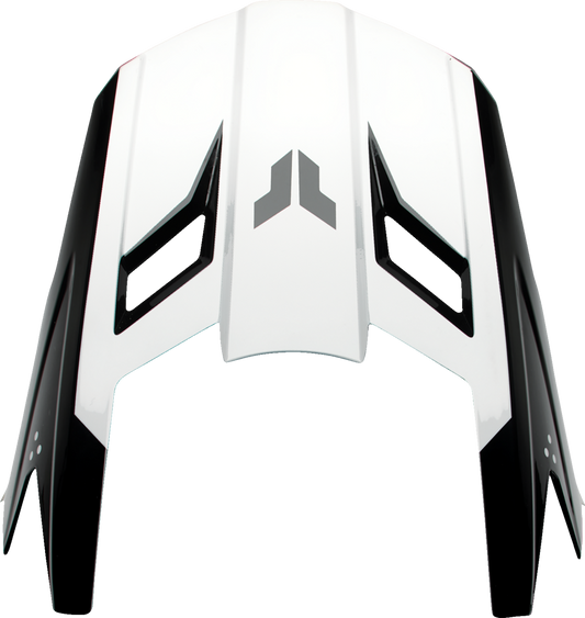 Black and white THOR Youth Fleet Visor Kit with storm design, featuring durable construction and adjustable fit for young riders.