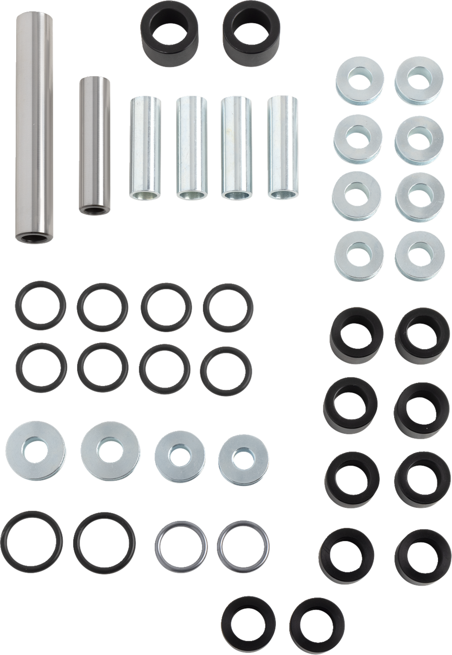 Moose Offroad rear suspension kit for A-arms and knuckle repair, includes components for off-road vehicle upgrade and repair.