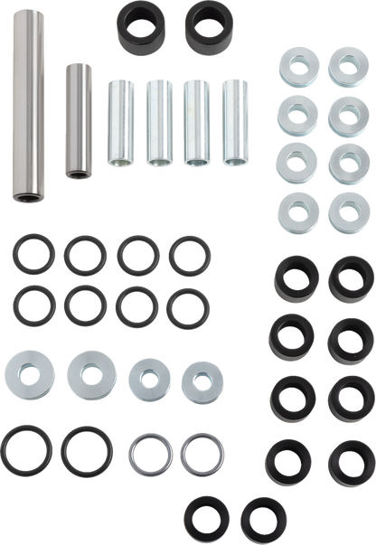 Moose Offroad rear suspension kit for A-arms and knuckle repair, includes components for off-road vehicle upgrade and repair.