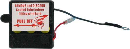 Parts Unlimited 6N4A4D motorcycle and powersports vehicle conventional battery, shown in the image with terminals and casing.