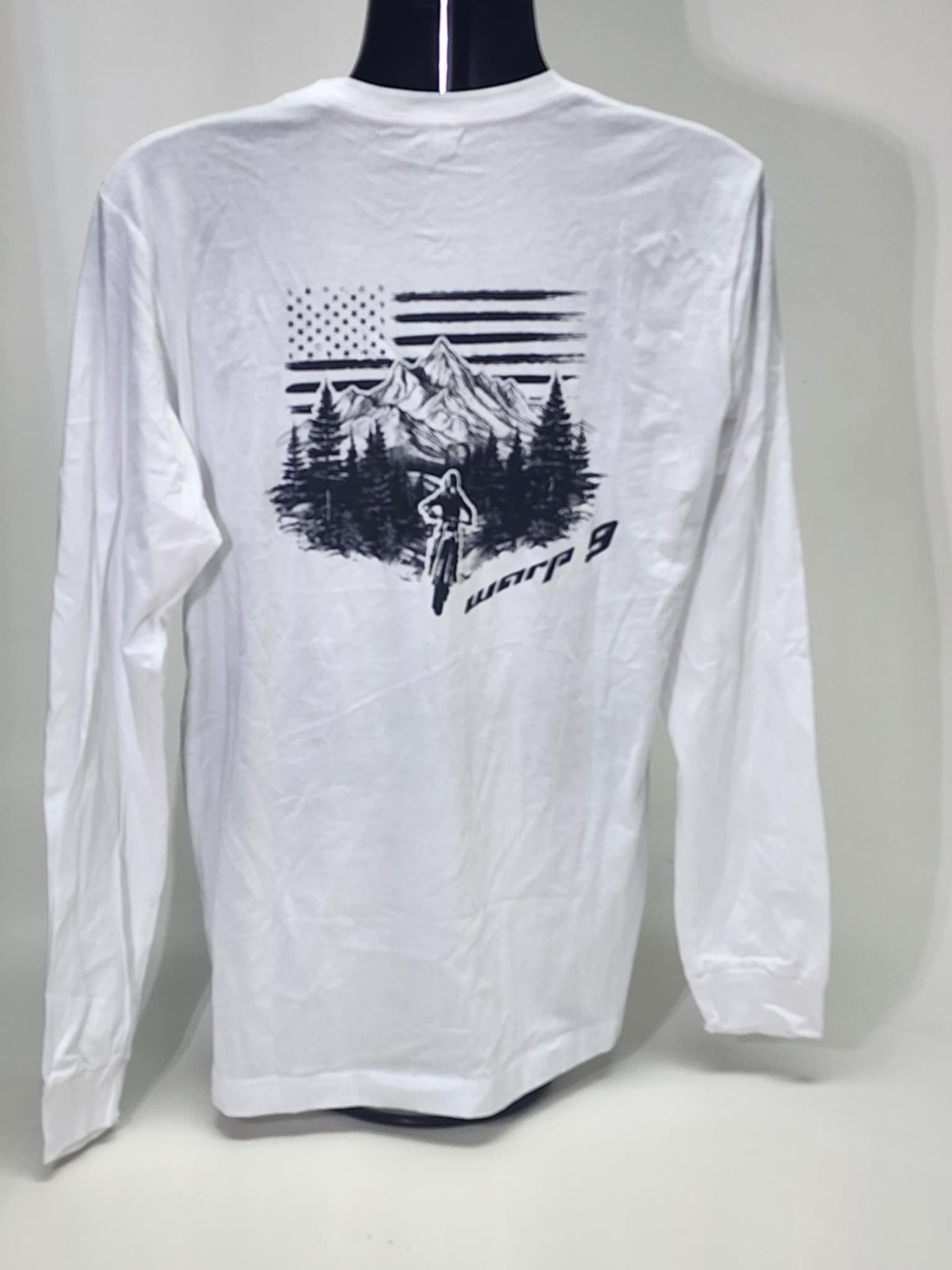 WarpWear Mountain Shirt, casual apparel with mountain print, featuring long sleeves and comfortable fit, by Warp9Racing.