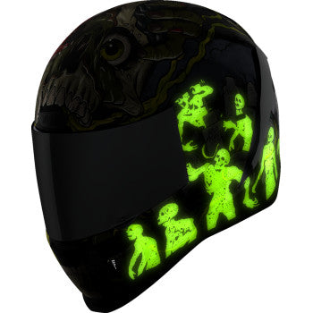 Bill's Exhausts ICON Airform™ Dead Serious black motorcycle helmet, medium size, with sleek aerodynamic design.