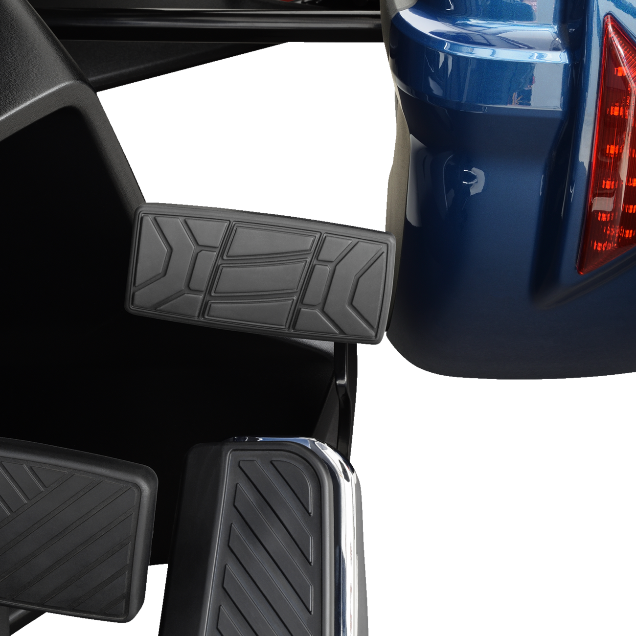 Bill's Exhausts Show Chrome Highway Peg engine accessory mounted on motorcycle, featuring chrome finish and sturdy construction.