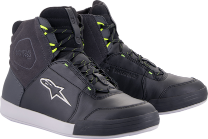 Alpinestars Chrome waterproof shoes in black and brown, US size 11, featuring sleek design and durable materials.