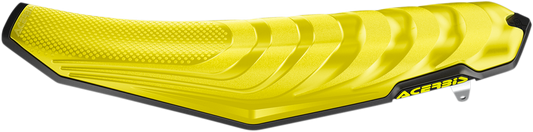 A yellow Acerbis X-Seat Air motorcycle body part designed for Suzuki models, featuring a sleek, aerodynamic shape.