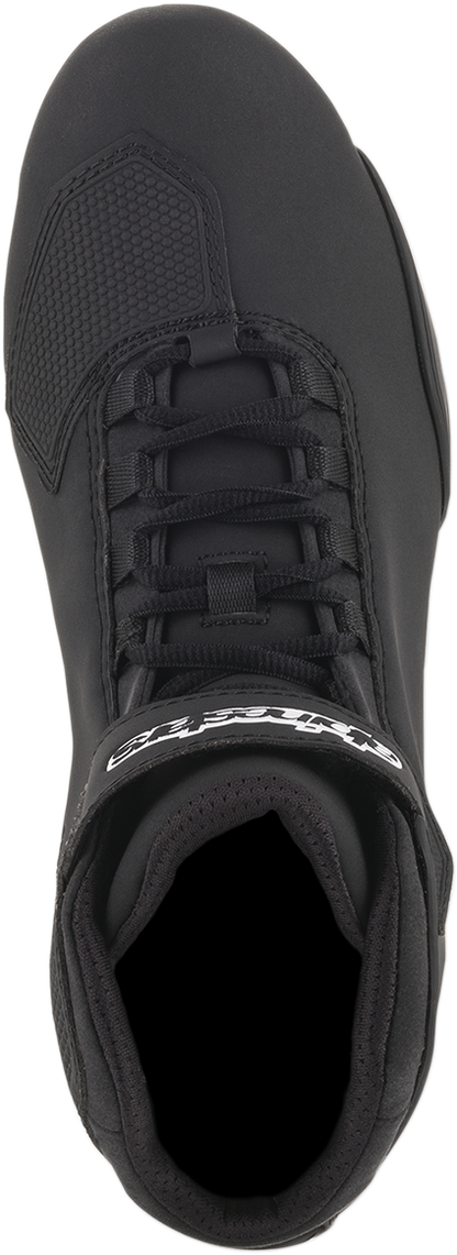 Alpinestars Sektor motorcycle shoes in black and yellow fluorescent, US size 7.5, with visible branding and sporty design