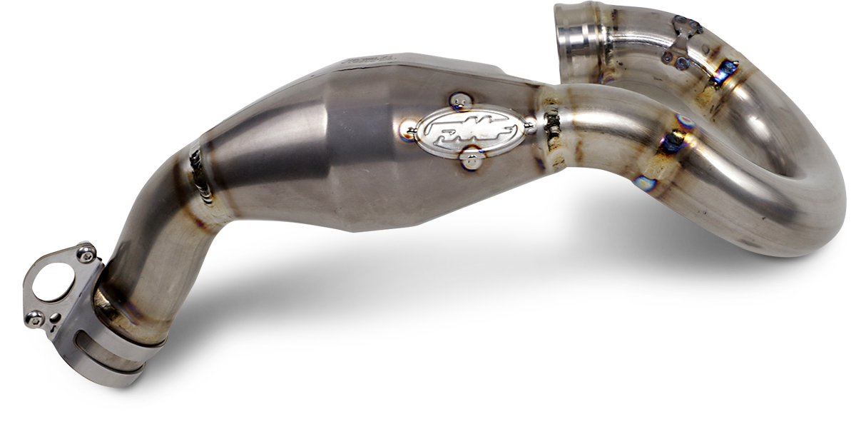 FMF MegaBomb exhaust header for Gas Gas EX 350F, KTM 350 XC-F, Husqvarna 2019-2022 bikes, featuring durable metal construction.