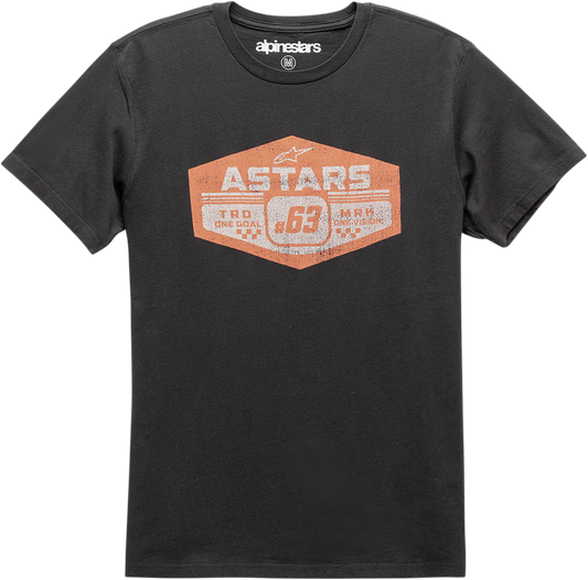 Black Alpinestars Gripper T-Shirt in large size, featuring the brand logo on the front, displayed flat.