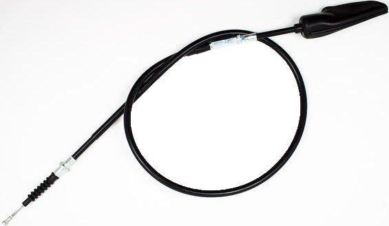 Black vinyl clutch cable by MOTION PRO, part 05-0158, with visible cable and connector ends for motorcycle clutch replacement.