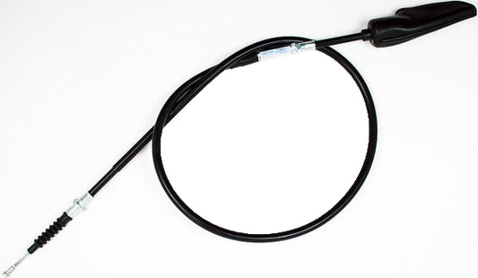 Black vinyl clutch cable by MOTION PRO, part 05-0158, with visible cable and connector ends for motorcycle clutch replacement.