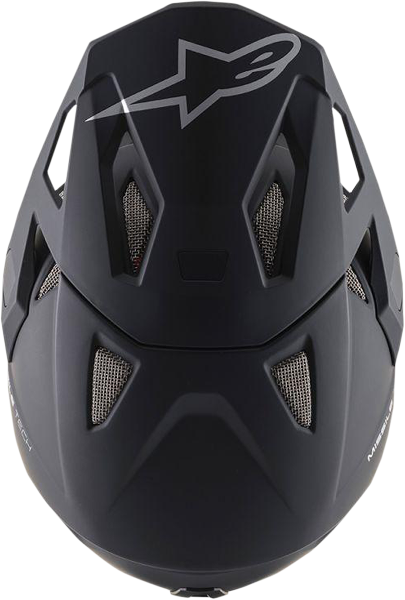 Alpinestars Missile Tech MIPS bicycle helmet in matte black, large size, showing sleek design and ventilation features.