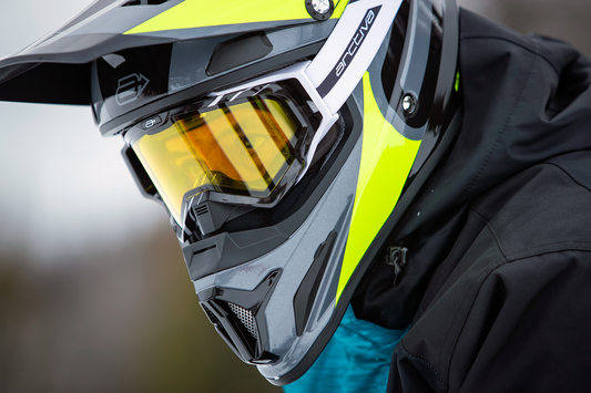 Bill's Exhausts ARCTIVA Vibe snow goggles in black and white with tinted lenses for winter sports and skiing.