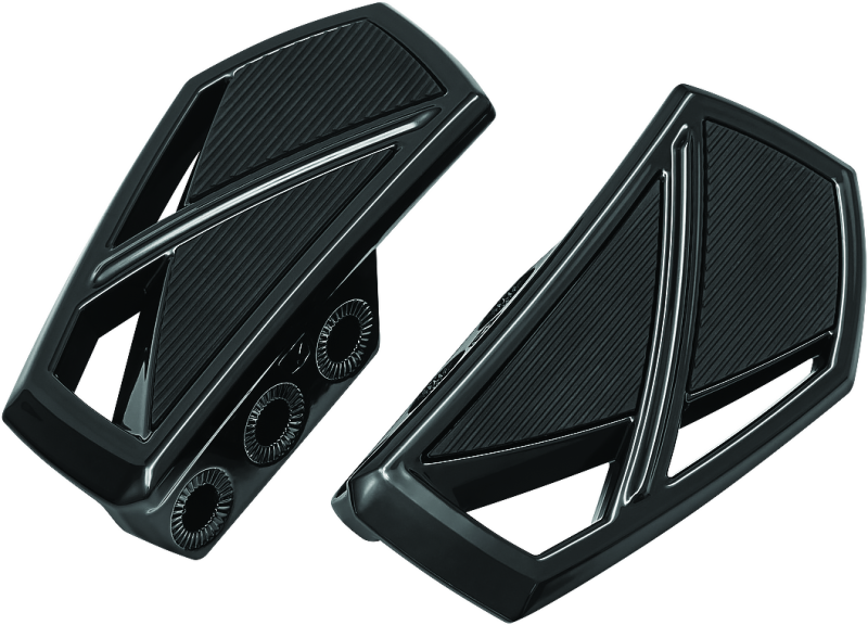 Kuryakyn Phantom Mini Boards in black with durable aluminum construction and traction inserts for powerSports motorcycles.