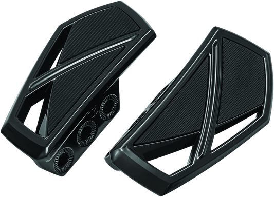 Kuryakyn Phantom Mini Boards in black with durable aluminum construction and traction inserts for powerSports motorcycles.