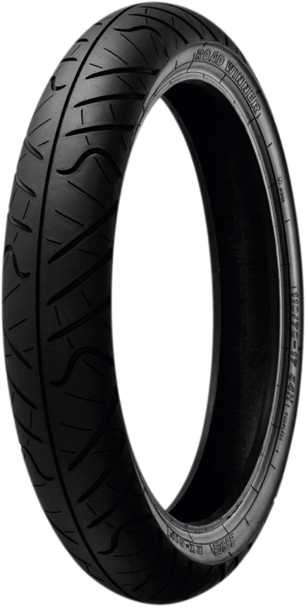 IRC RX-01 front motorcycle tire 110/70-17 with tread pattern, designed for superior road performance on sport bikes.