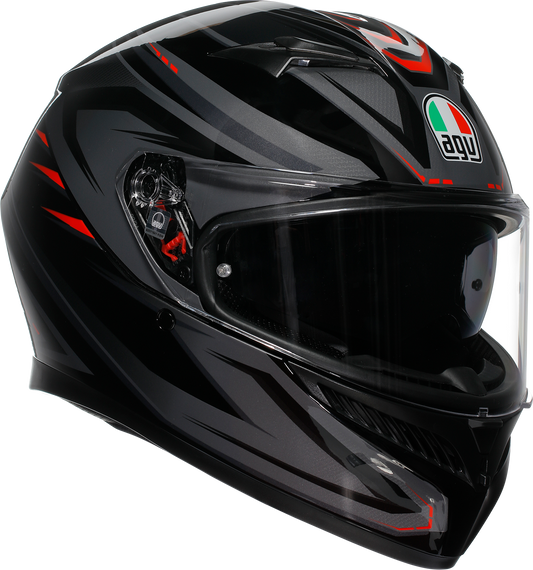 AGV K3 Helmet - Syth Black/Red 2XL by AGV - Part #2118381004-021-XXL