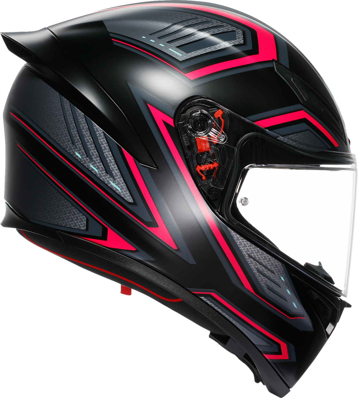 AGV K1 S helmet in sling matte black and pink, 2XL size, riding helmet with aerodynamic design and matte finish.