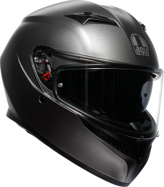 AGV K3 Motorcycle Helmet in Mono Matte Luna Gray, 2XL with Pinlock® lens and advanced ventilation system.