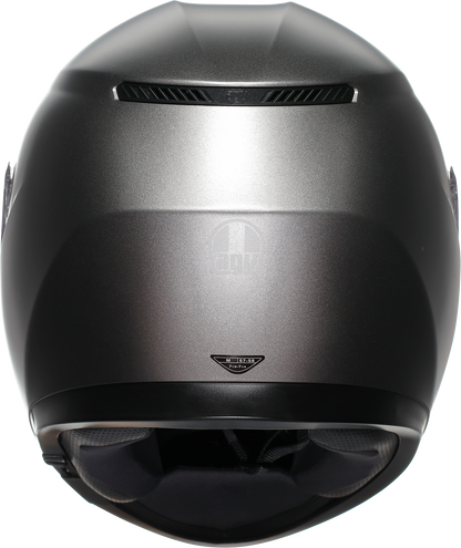 AGV K3 Mono Matte Luna Gray motorcycle helmet with Pinlock lens and advanced ventilation, size 2XL, for high-performance riding.