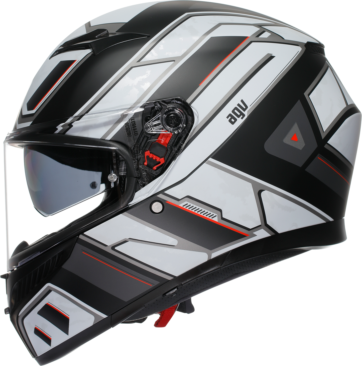 AGV K3 Helmet Rivia Matte Black/White Medium - High-Performance Motorcycle Protection