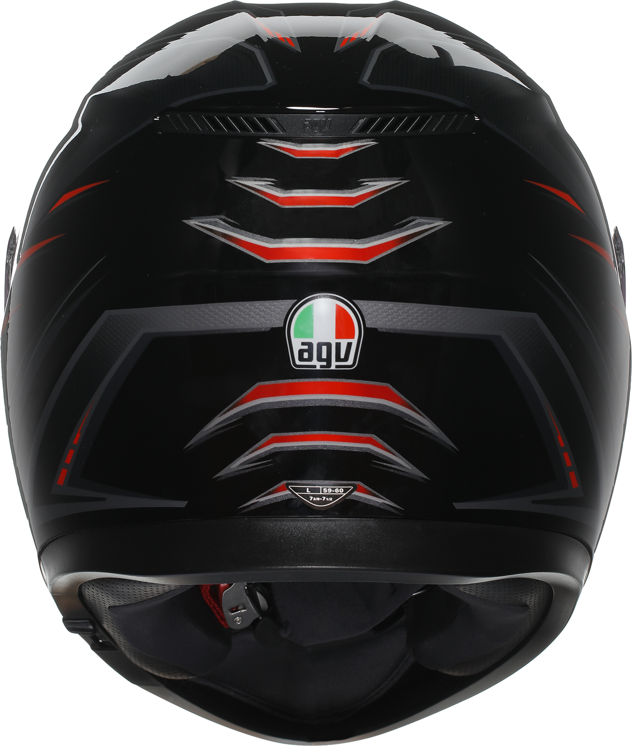 AGV K3 Helmet Syth Black/Red XL – High-Performance Motorcycle Helmet with Pinlock® Lens and Advanced Ventilation