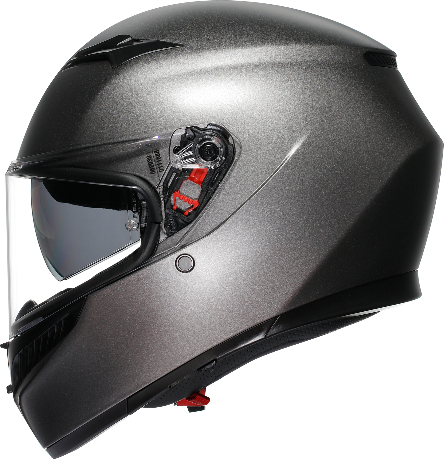 AGV K3 Mono Matte Luna Gray motorcycle helmet with Pinlock lens and advanced ventilation system, 2XL size.