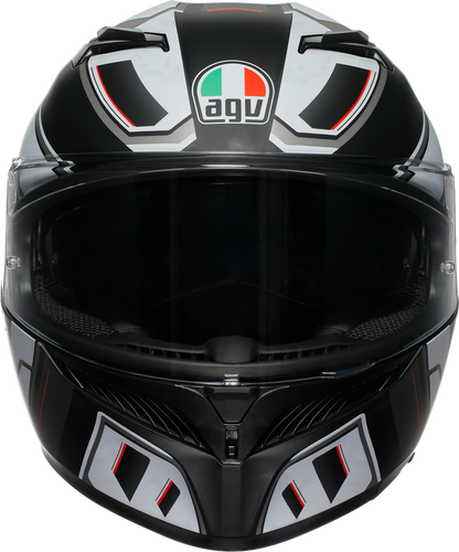 AGV K3 Helmet Rivia - Matte Black and White, Small (Part Number 2118381004-019-S)