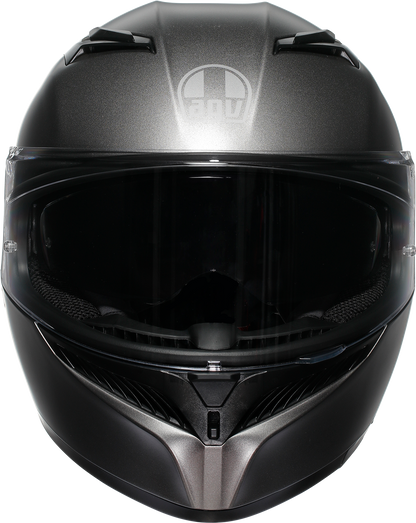 AGV K3 Mono Matte Luna Gray motorcycle helmet with Pinlock® lens and advanced ventilation, size 2XL, for high-performance riding