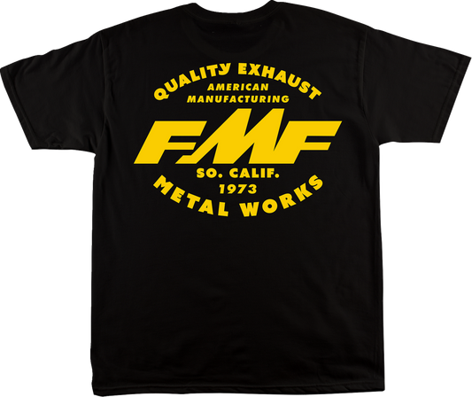 Black FMF The Shop T-Shirt in 2XL, featuring a comfortable fit and stylish design, displayed on a plain background.